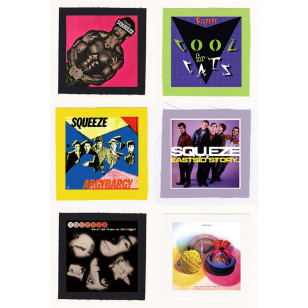 Squeeze - Cool For Cats, Argybargy Album Cloth Patch or Magnet Set 